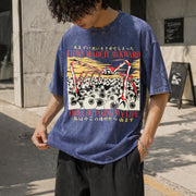 I Have Made It Awkward Japanese Spider Crab Vintage Washed T-Shirt in Blue