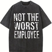 1 Pcs Heavy Adorable Vintage Washed T-Shirt in Black