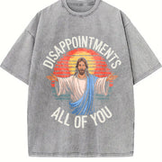 Jesus Disappointments All Of You vintage washed oversized T-shirt in Gray