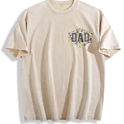 Camouflage Dad Retro Varsity Dad Vintage Washed T-Shirt in Beige