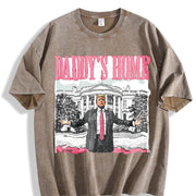 Daddy's Home President Trumpp Vintage Washed T-Shirt in Brown