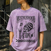 Motherhood Sometimes I Rock It Vintage Washed T-Shirt in Purple