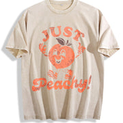 Just Peachy Vintage Washed T-Shirt in Beige