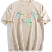 Love Like Jesus Christian Vintage Washed T-Shirt in Beige