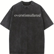 Overstimulated for Mom Vintage Washed T-Shirt in Black