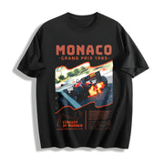 Monaco 1984 Classic 90s Cotton T-Shirt in Black