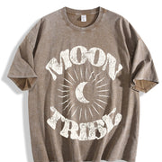 Moon Child Vintage Washed T-Shirt in Brown