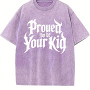 Proud to Be Your Kid Vintage Washed T-Shirt in Purple