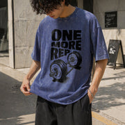 ONE MORE REP Vintage Washed T-Shirt in Blue