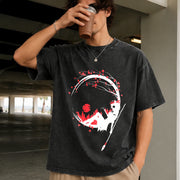 Princess Mononoke Cherry Blossom Vintage Washed T-Shirt in Black