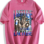 I Refuse to Tolerate Lactose Vintage Washed T-Shirt in Red