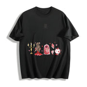 Fairy Tale Valentine Cotton T-Shirt in Black