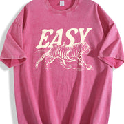 Easy Tiger Retro Esy Tiger vintage washed oversized T-shirt in Red