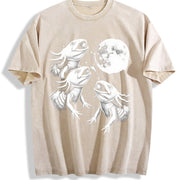 Axolotl Moon Pepper Vintage Washed T-Shirt in Beige