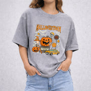 Halloweentown Est 1998 vintage washed oversized T-shirt in Gray