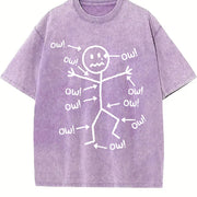 Humorous Chronic Pain Awareness for Wear vintage washed oversized T-shirt in Purple