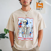 Dispatcher 4th of July Vintage Washed T-Shirt in Beige