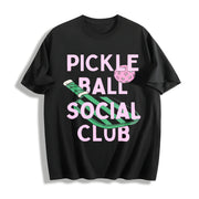 Pickleball Social Club Cotton T-Shirt in Black