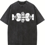 Reflection Tree Vintage Washed T-Shirt in Black