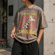 I Do Not Vibe with This Universe Vintage Washed T-Shirt in Brown