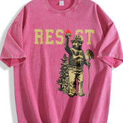 Smokey Bear Resist Vintage Washed T-Shirt in Red