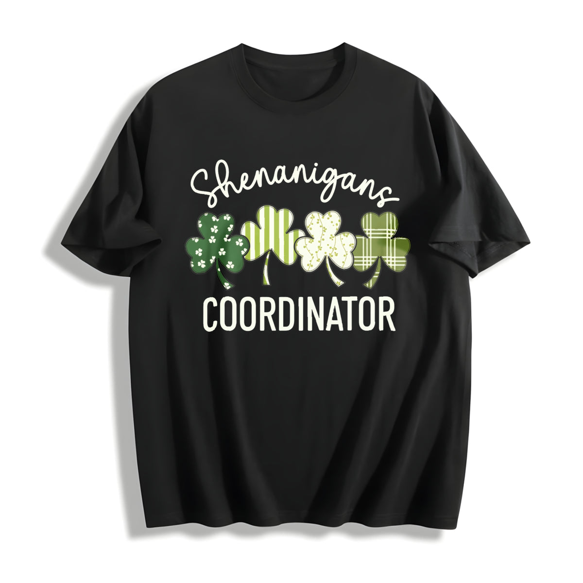 St Patricks Day Mom: Saint Paddys Mama Cotton T-Shirt in Black