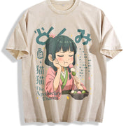 SDScMao Mao's Apothecary Diaries Anime Remedies Medicine vintage washed oversized T-shirt in Beige
