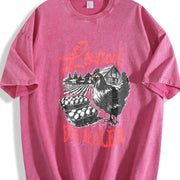 Retro Local Egg Dealer Chicken 90s Vintage Washed T-Shirt in Red