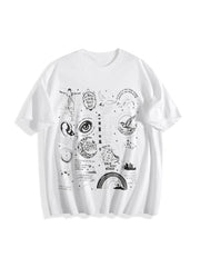 Stevie Nicks Tracklist Cotton T-Shirt in White