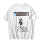 Premium Tung Sahur Motion at Your Front Door Meme Cotton T-Shirt in White