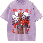 Thragg The Conqueror Viltrumite War - Invincible Comic TV vintage washed oversized T-shirt in Purple