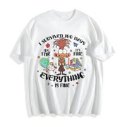 I Survived 100 Days Cotton T-Shirt in White