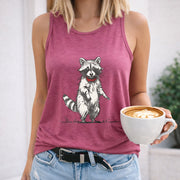 2025 European and American Letter Vest Women's Color Cotton Tank Top in Red