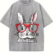 Thick Retro Vintage Washed T-Shirt in Gray
