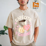 Latina Mexican Baked Concha Pastry Conchas Vintage Washed T-Shirt in Beige