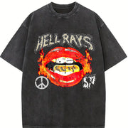 Flame Lips Dollar Tank Vintage Washed T-Shirt in Black