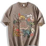 Love the Unloved Insects vintage washed oversized T-shirt in Brown