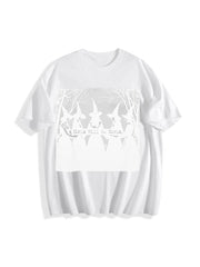 Girls Will Be Girls Witch Cotton T-Shirt in White