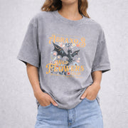 Abraxos Flower vintage washed oversized T-shirt in Gray