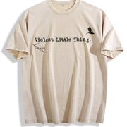 Violent Little Thing Basgiath War College Fourth Wing vintage washed oversized T-shirt in Beige