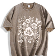 His Mercies Are New Every Morning Vintage Washed T-Shirt in Brown