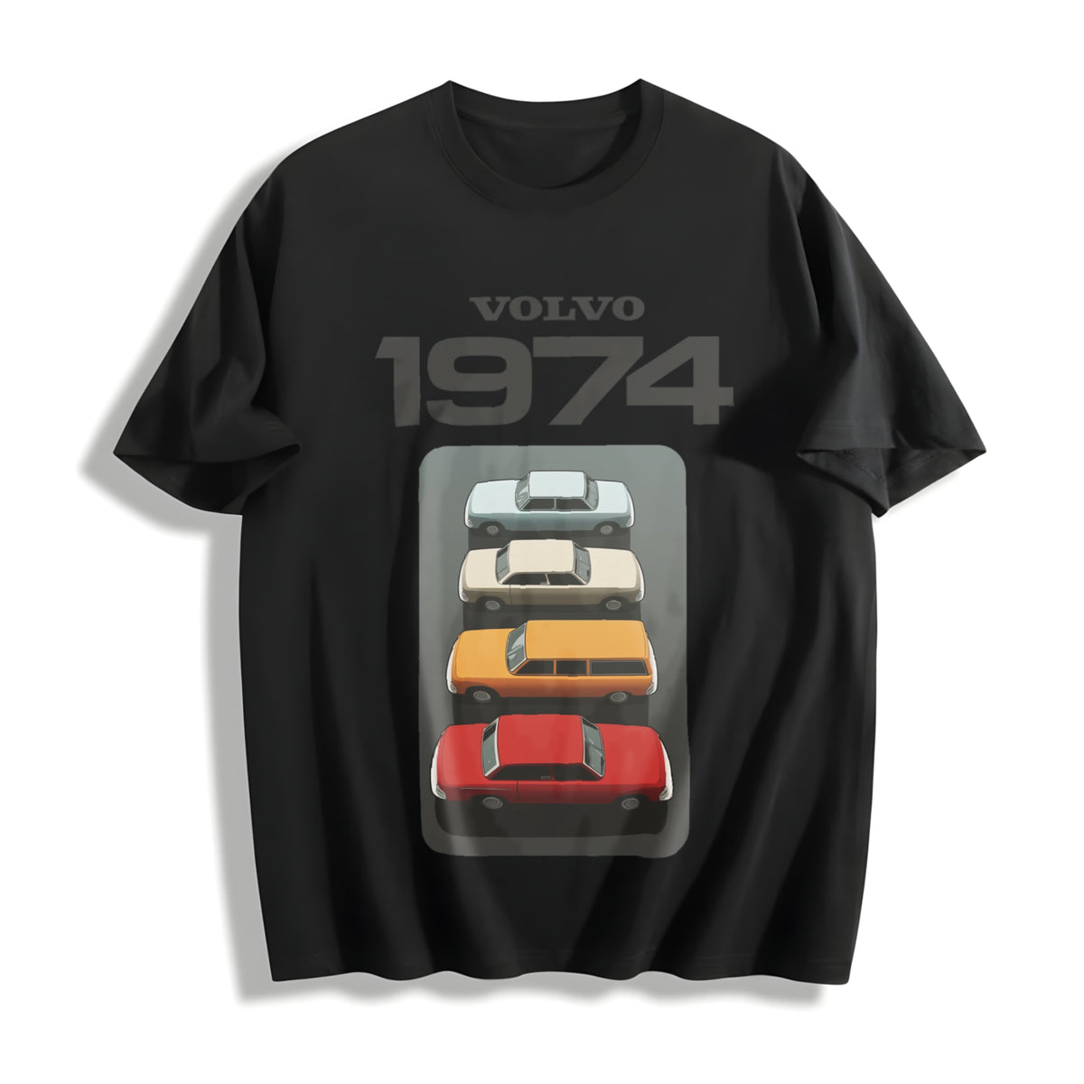 Volvo 1974 Marketing Campaign Cotton T-Shirt in Black
