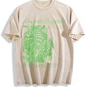 Alocasia Baginda Dragon Scale Vintage Washed T-Shirt in Beige