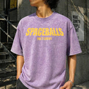 Spaceballs Movie Retro Vintage Washed T-Shirt in Purple