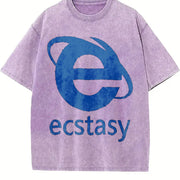 Logo Gothic Grunge Y2k Emo Scene Amity Affliction Vintage Washed T-Shirt in Purple