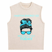 I Match Energy So How We Gon' Act Today I Match Energy Vintage Washed Tank Top in Beige