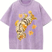 Shinsley Batik Brand Vintage Washed T-Shirt in Purple