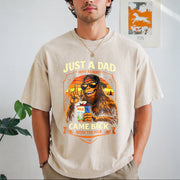Fathers Day Just a Dad Who Came Back with Milk Vintage Washed T-Shirt in Beige