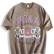 ZestLoop 1993 Final Four Basketball College Basketball Vintage Washed T-Shirt in Brown
