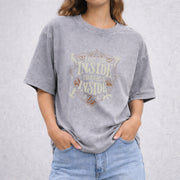 Ridoc Quest Squad vintage washed oversized T-shirt in Gray